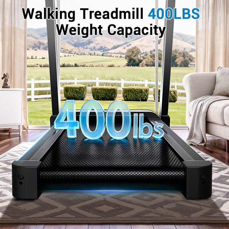 CURSOR L20 Foldable Treadmill with 20% Manual Incline, 8.7MPH & 400LBS Capacity