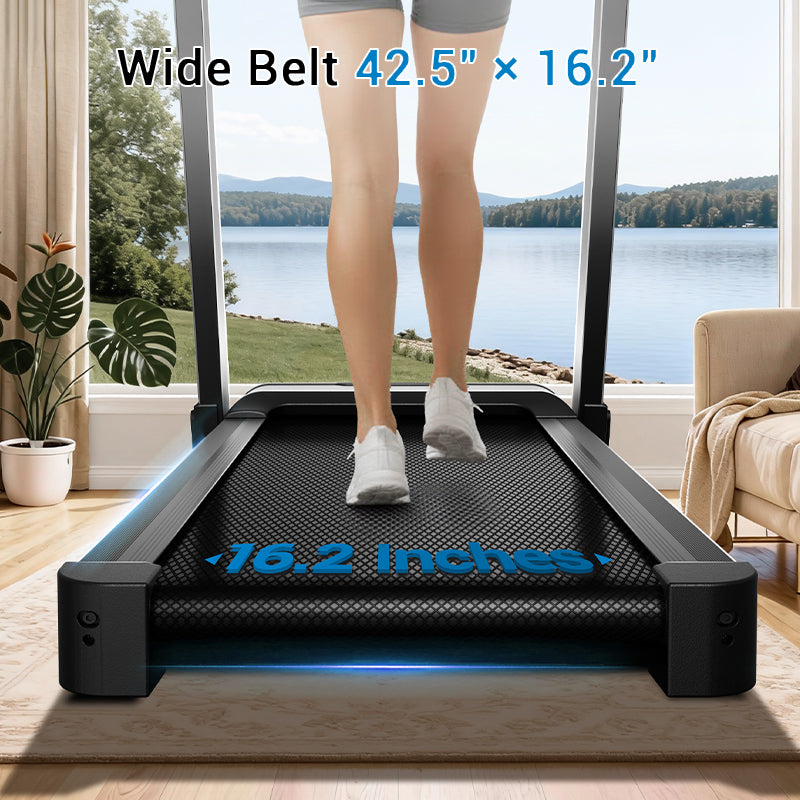 CURSOR L20 Foldable Treadmill with 20% Manual Incline, 8.7MPH & 400LBS Capacity