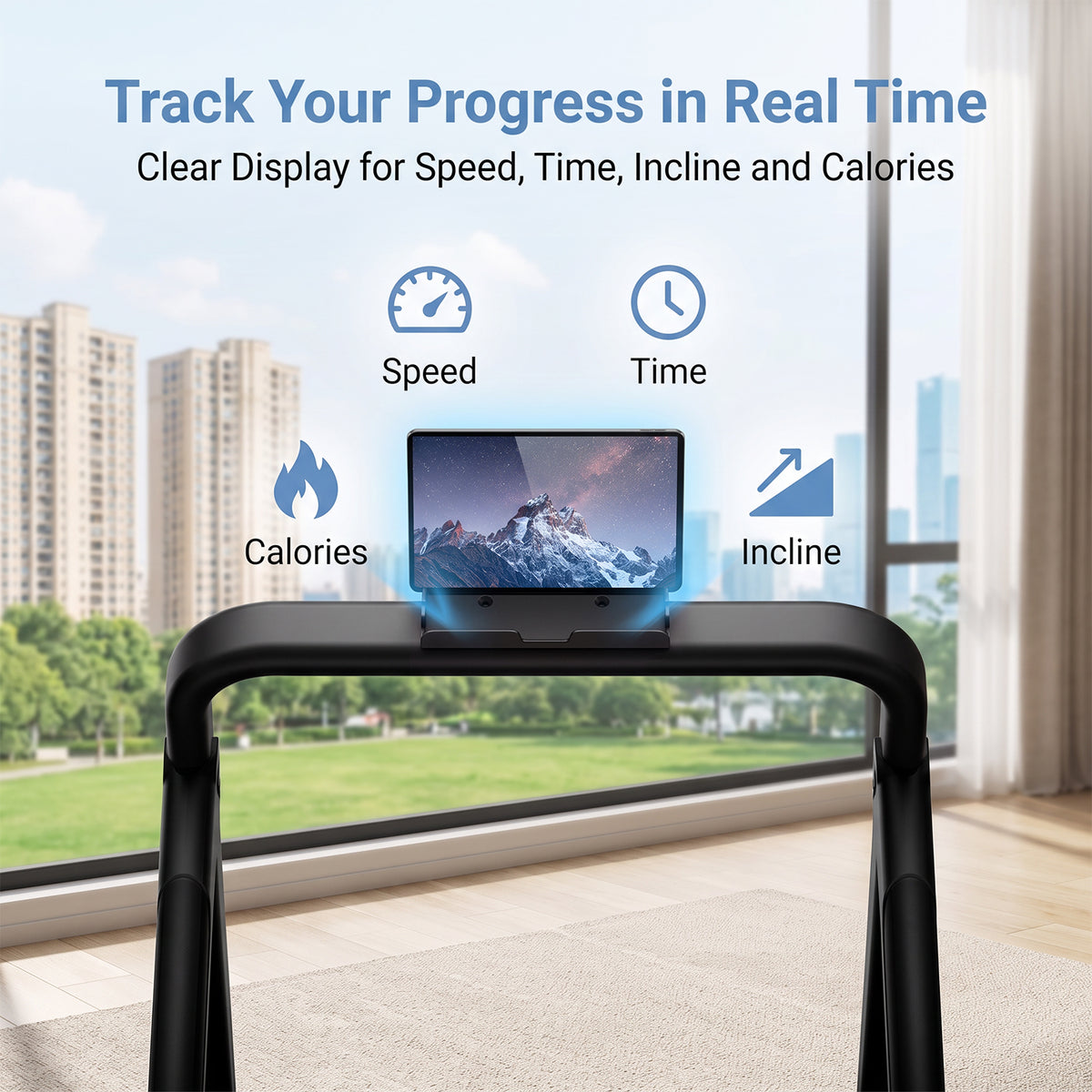 CURSOR FITNESS 4‑in‑1 Foldable Treadmill with 12% Auto Incline & Handle Bar, 2.5HP, 0.6‑7.5MPH, Walking Pad Treadmill for Home and Office,300lbs Capacity