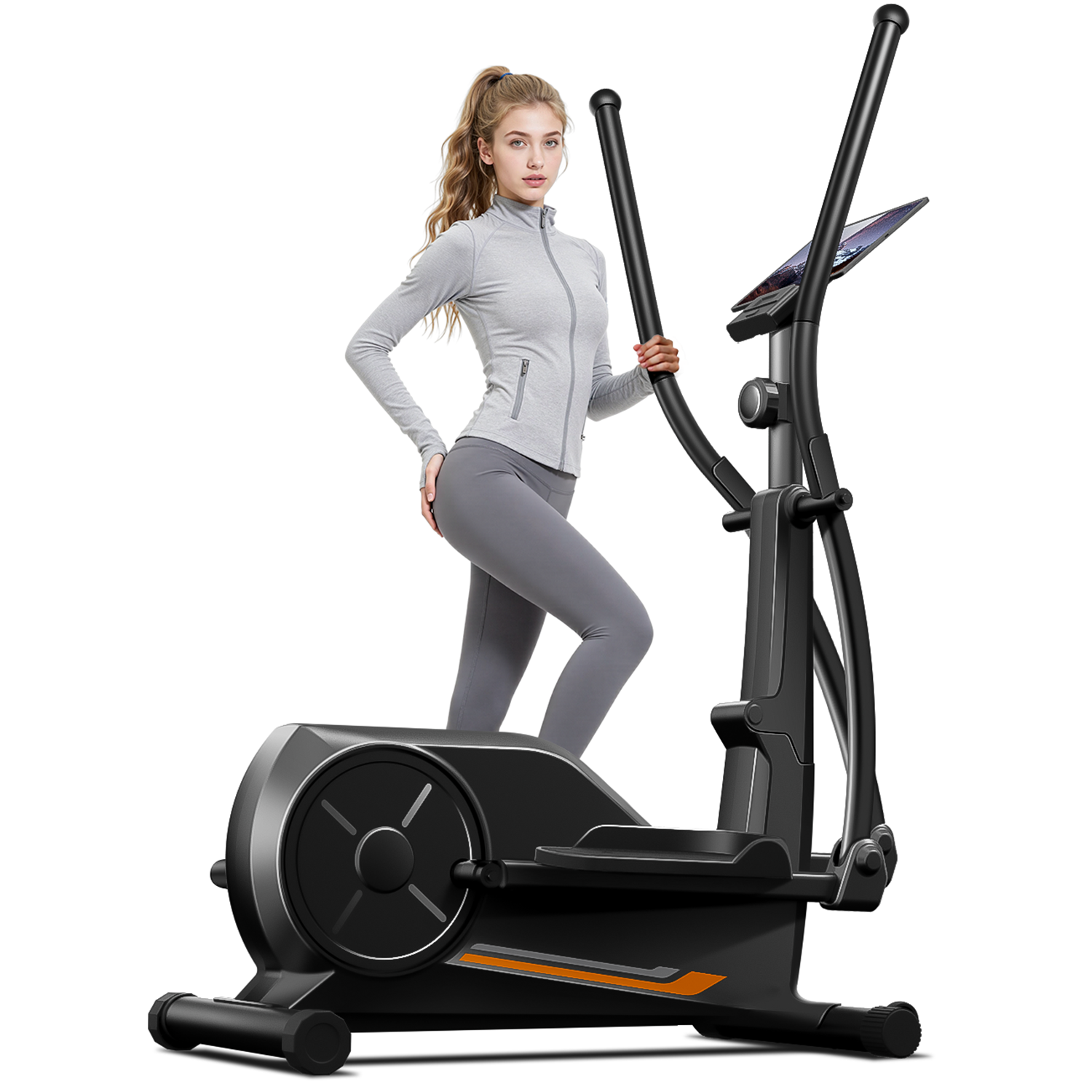 CURSOR ET30 Magnetic Elliptical Machine with 8 Resistance Levels, 12" Stride Elliptical Machine for Home, LCD Display, 350 lb Capacity