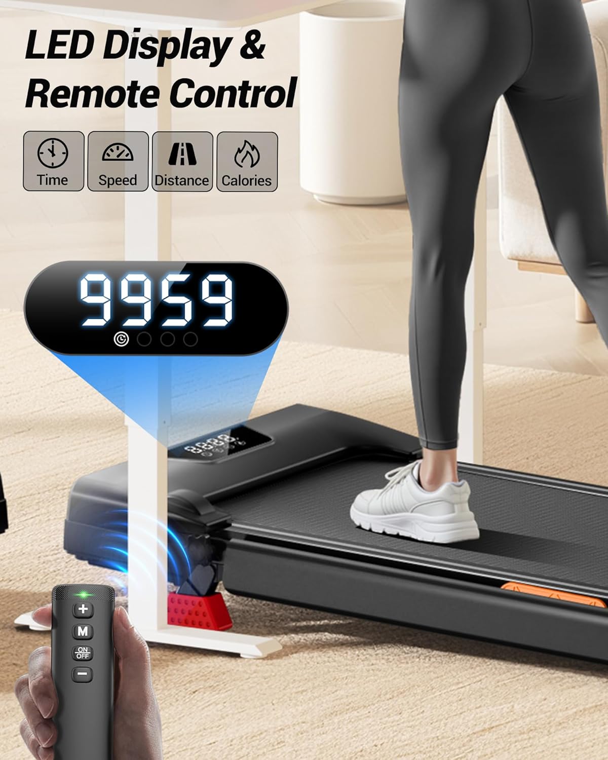 CURSOR U18F Folding 3-in-1 Walking Pad with 10%/15% Incline 6.5MPH