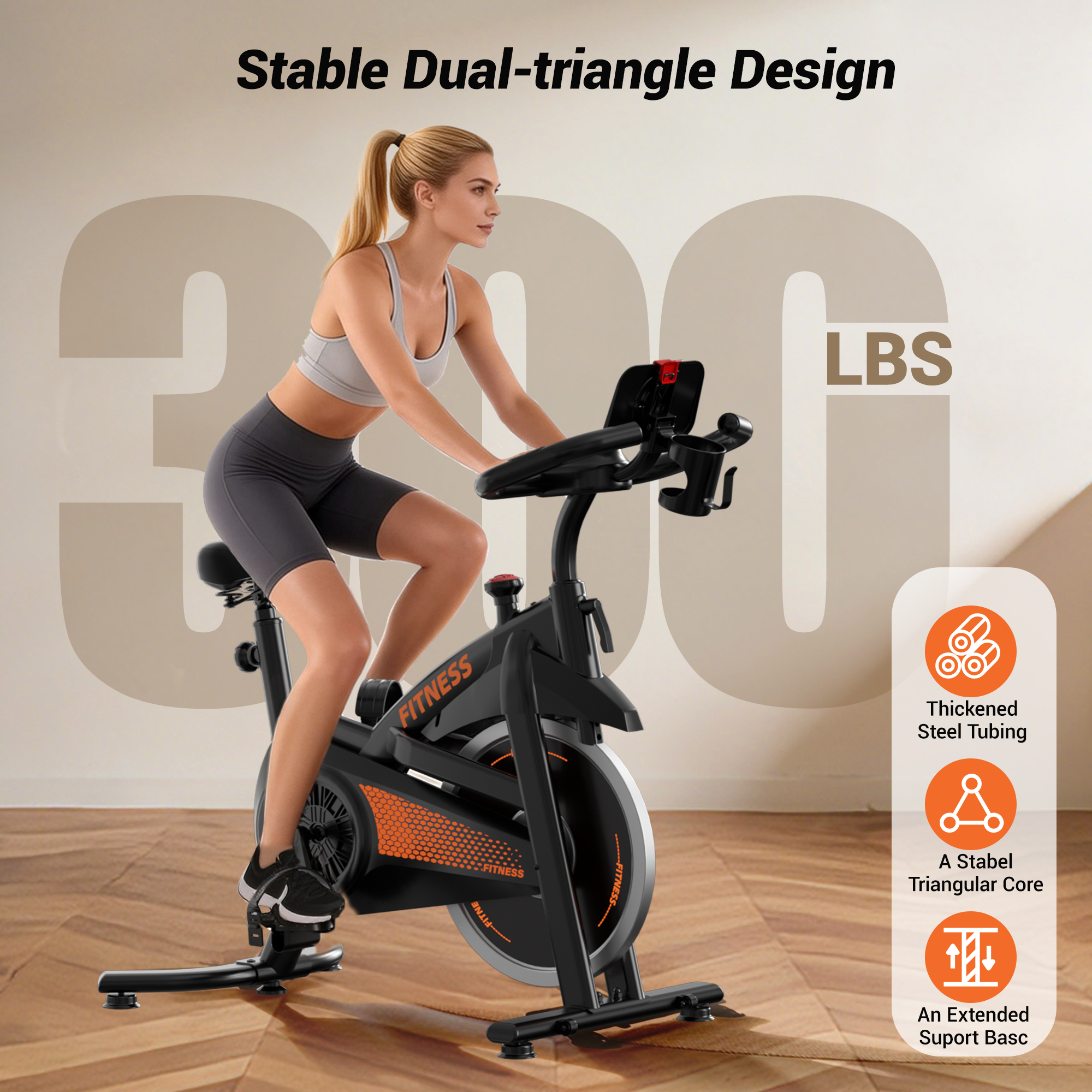 CURSOR CBE10 Carbon Steel Exercise Bike with 100 Levels Resistance & App