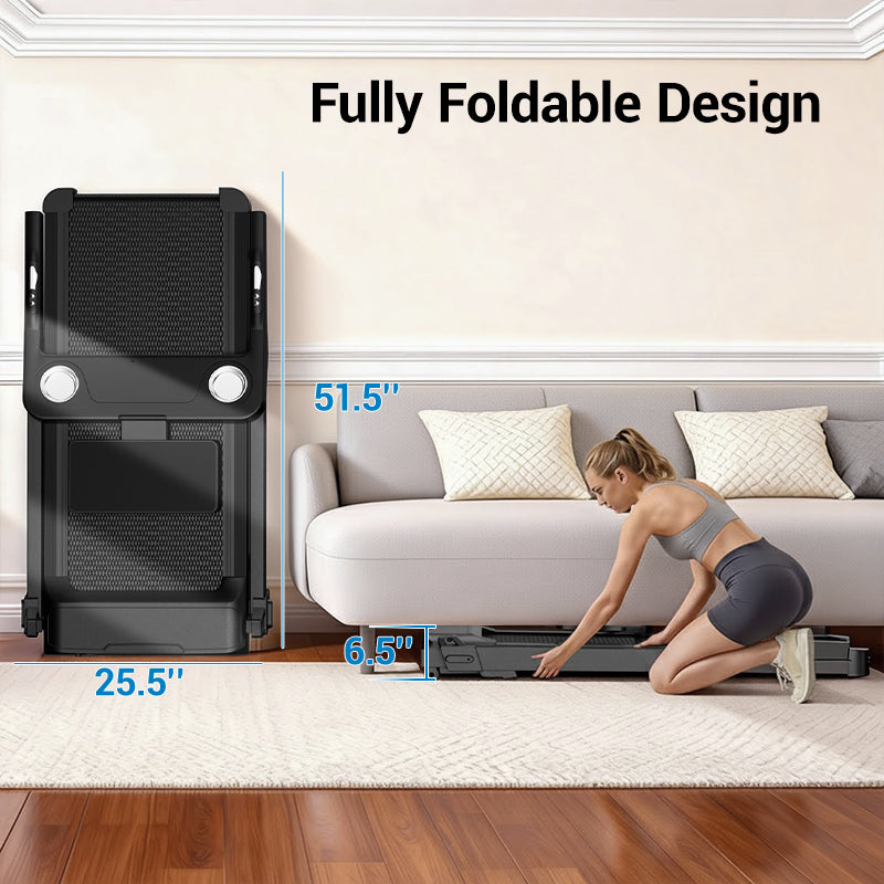 CURSOR L20 Foldable Treadmill with 20% Manual Incline, 8.7MPH & 400LBS Capacity