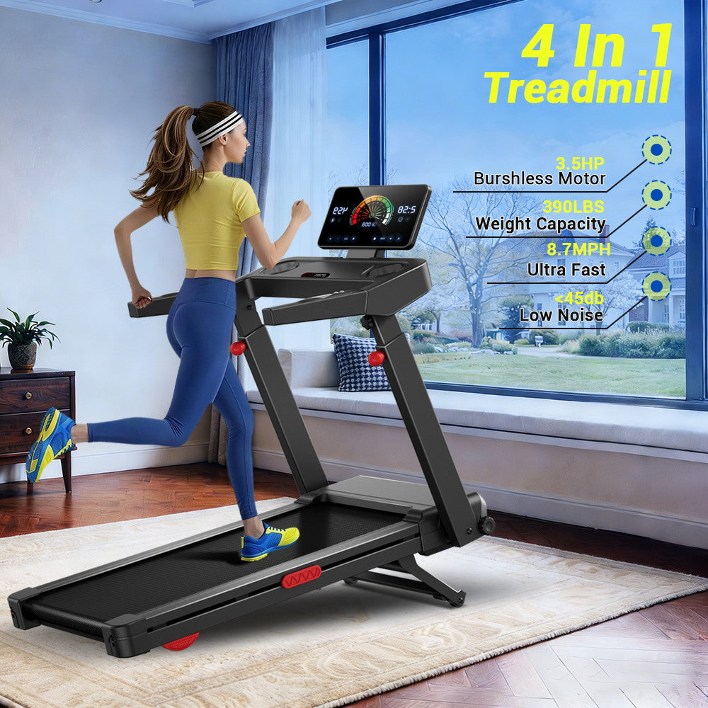 CURSOR L10 Foldable Treadmill 20% AUTO Incline with Pulse Sensors 8.7MPH