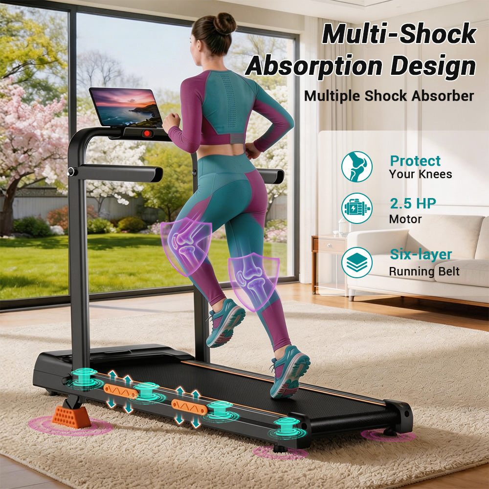 CURSOR X5F Folding 3-in-1 Portable Treadmill with 16% Incline Max 6.5MPH