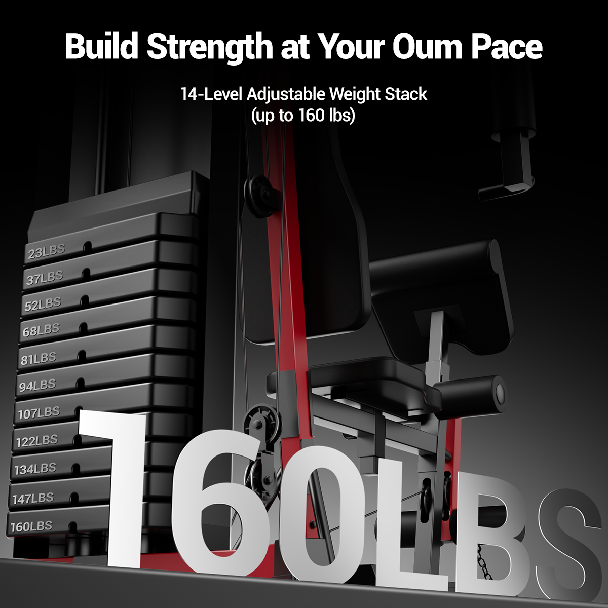 CURSOR ROBORE Series Workout Station with 160LBS Weight Stack