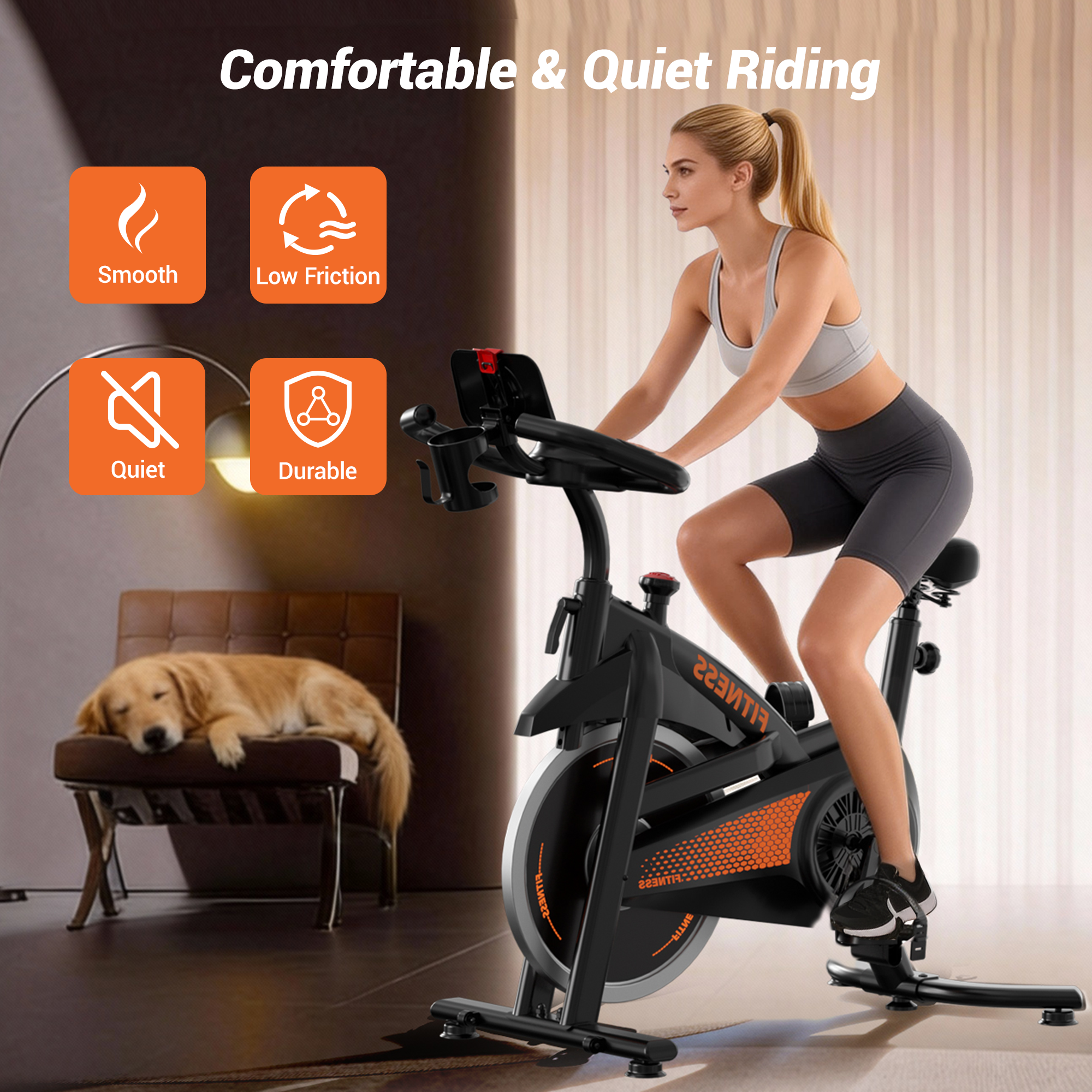 CURSOR CBE10 Carbon Steel Exercise Bike with 100 Levels Resistance & App