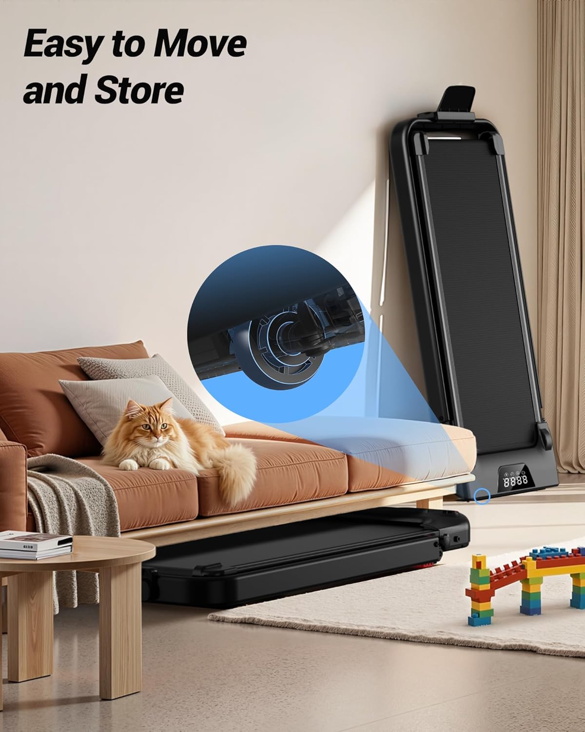CURSOR U18F Folding 3-in-1 Walking Pad with 10%/15% Incline 6.5MPH