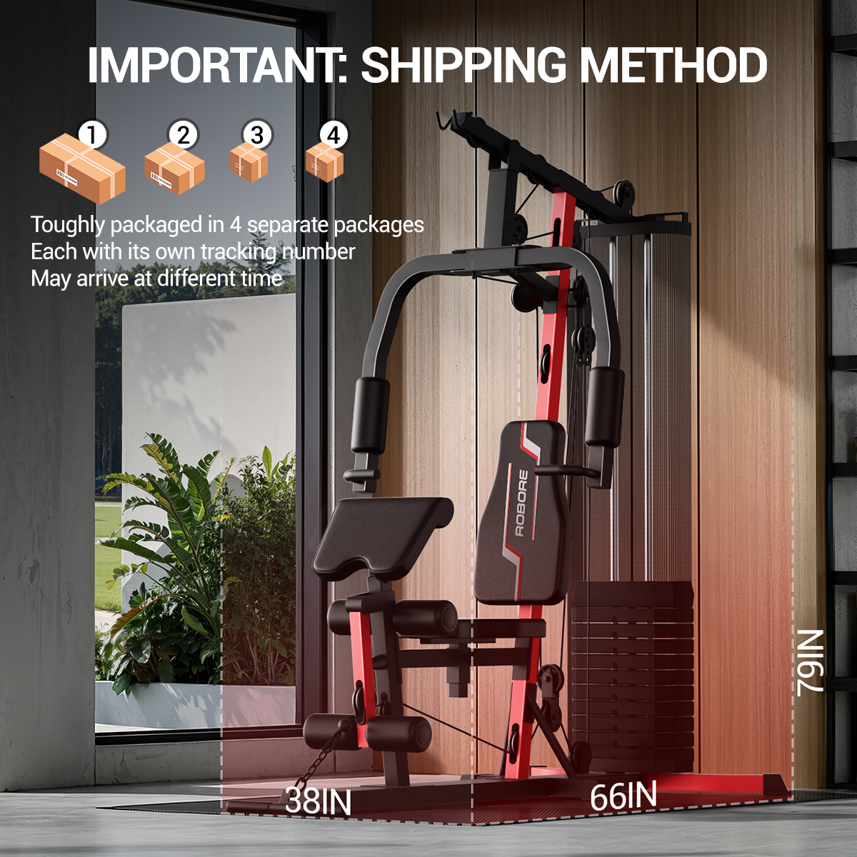 CURSOR ROBORE Series Workout Station with 160LBS Weight Stack