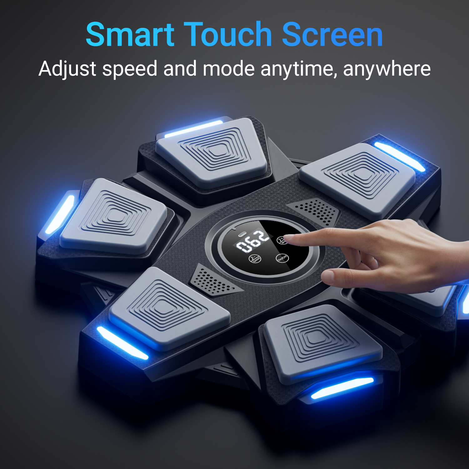 Umay Smart Music Boxing Machine, Bluetooth Interactive Punching Trainer with Boxing Gloves